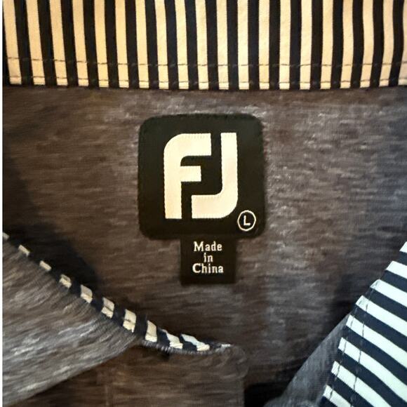 Footjoy FJ Mens Classic Performance Golf Polo Shirt Size Large Embroidered Logo - Picture 3 of 8